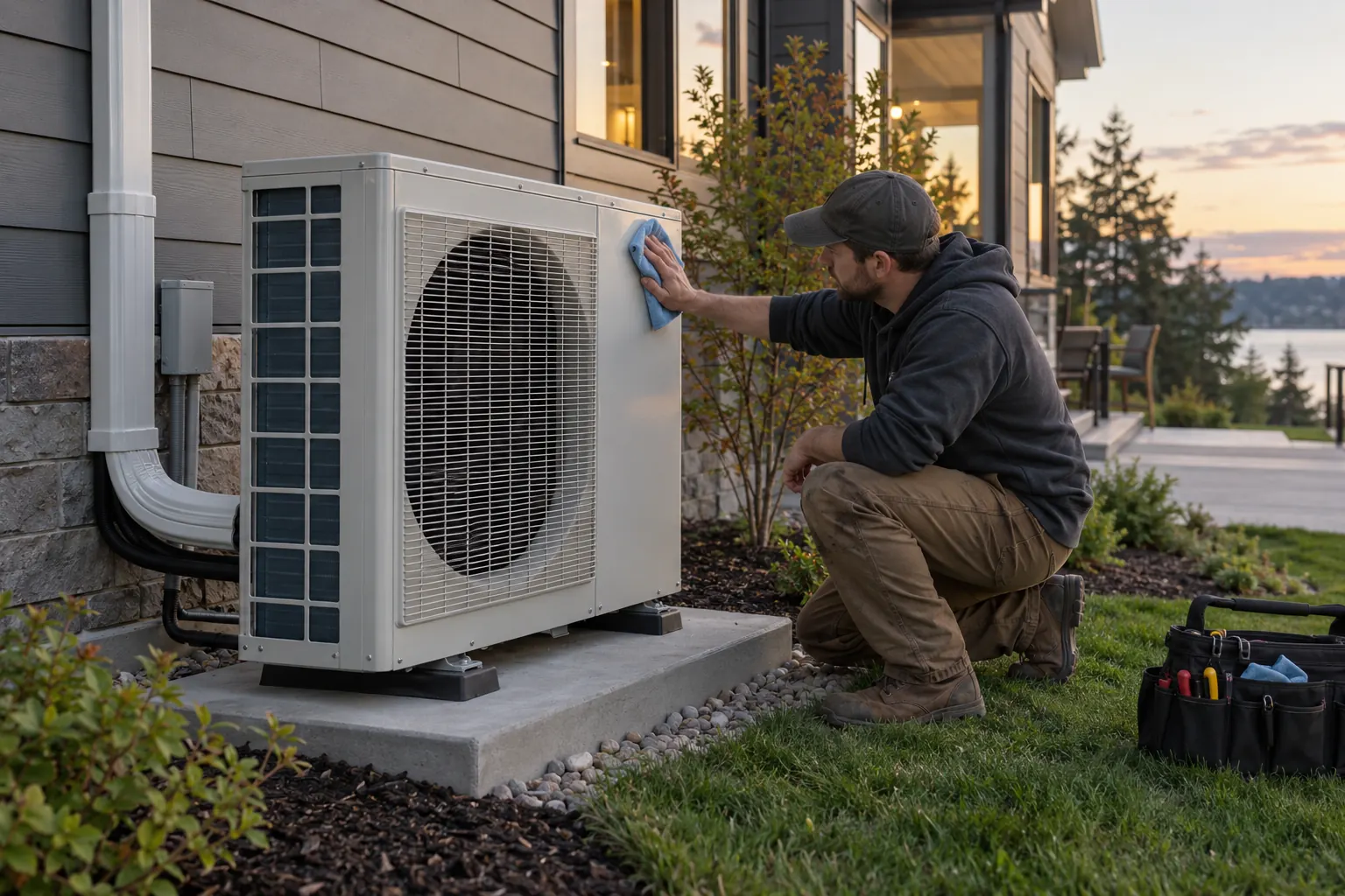 Newly installed AC or heat pump system